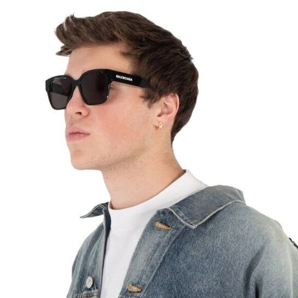 NEW BALENCIAGA SUNGLASSES BB0215SA 001 BLACK WOMEN EYEWEAR - Picture 2 of 4